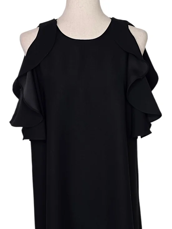 Kate Spade New York Black Cold Shoulder Crepe Shift Dress Size S - Picture 7 of 11